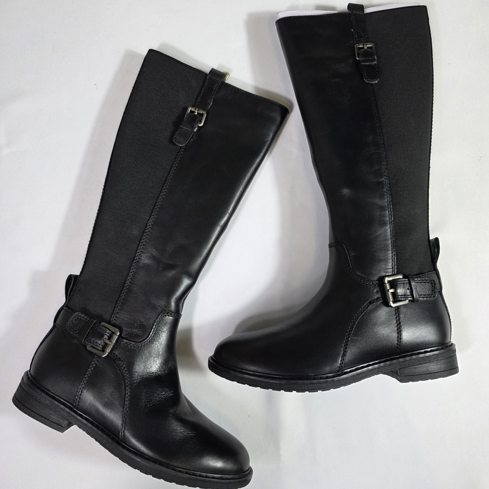 Easy Spirit Jackie Riding Boots Black Leather Women’s Size 5.5M Buckle Knee High - Picture 6 of 7